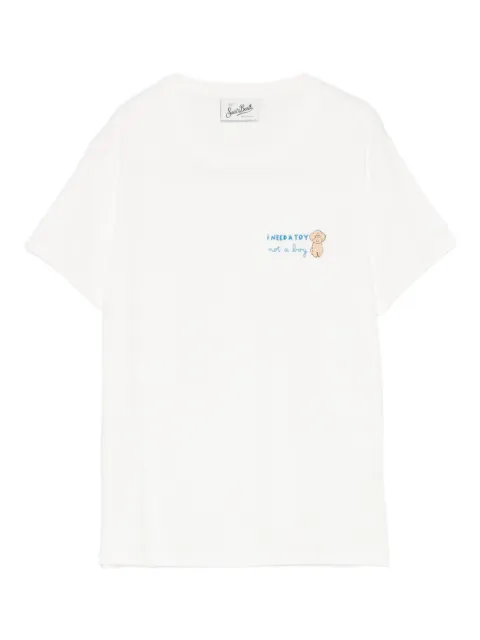 MC2 Saint Barth Emilie W embroidered-detail T-shirt White EMI0002