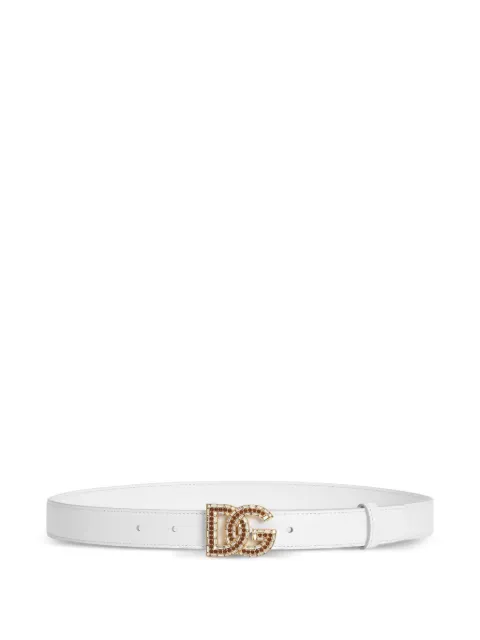 Dolce & Gabbana embellished-logo belt White BE1682AW576