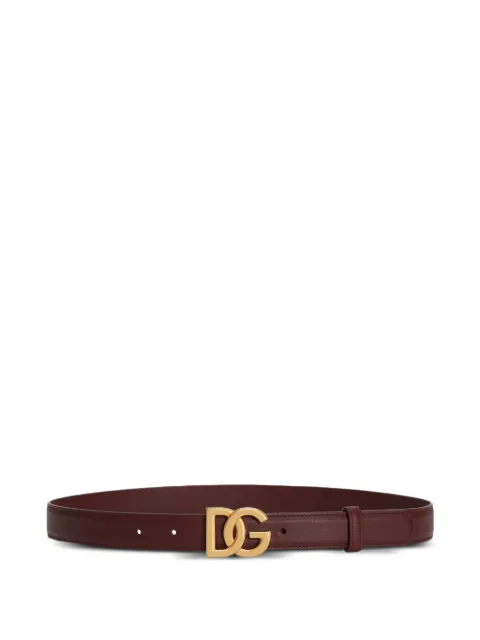Dolce & Gabbana calfskin belt with DG logo Red BE1447AK274