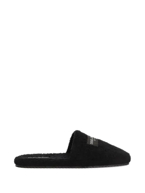 Dolce & Gabbana DG Hotel terry slippers Black A80608A0324