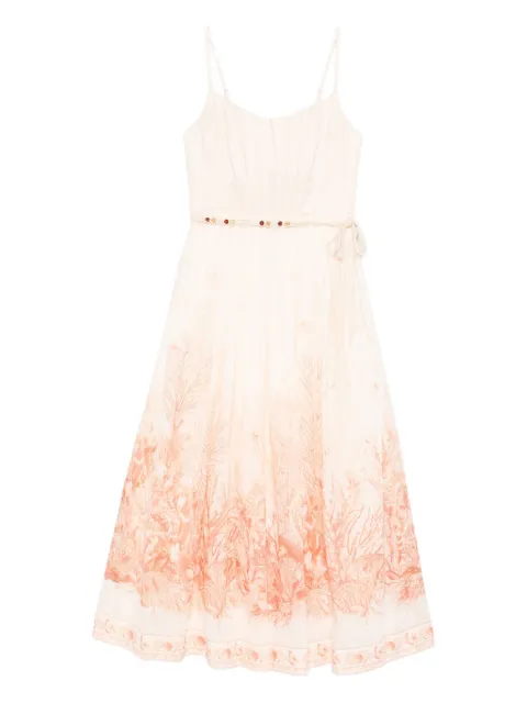 ZIMMERMANN The Wanderlust print midi dress White 6881DRS262