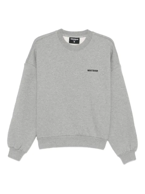 WRSTBHVR Neni logo-embroidered crew-neck sweatshirt Grey U2125SB3071