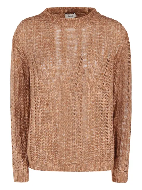 Herno openwork sweater Brown MG000184D72115097