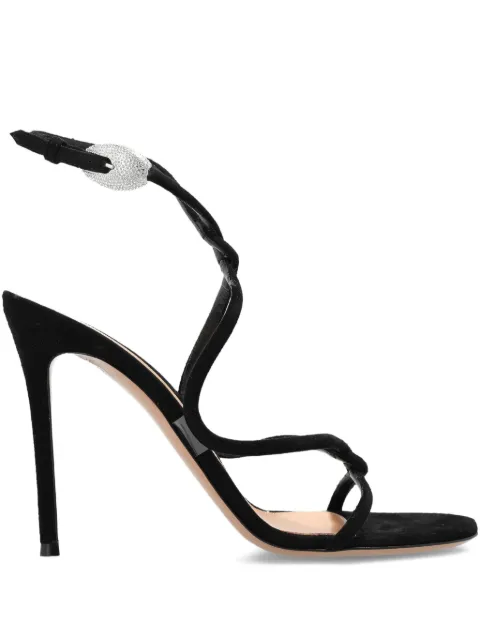 Gianvito Rossi 120mm strappy heeled sandals Black G3264515RICCGS