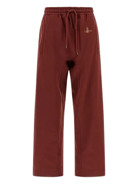 Vivienne Westwood brushed embroidery ember track pants Brown 3J010016J00A4F407