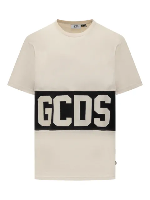 GCDS regular panel T-shirt Neutrals B1XM2314JA3