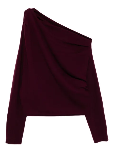 The Sei asymmetric draped jumper Purple TS2020B