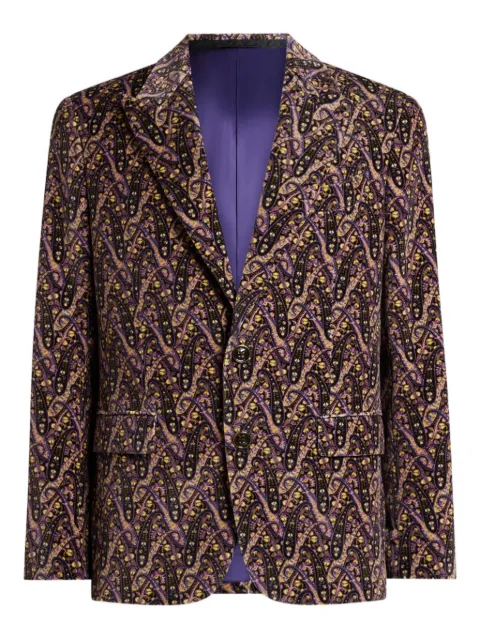 ETRO floral paisley velvet jacket Brown MRCA000899SA5R2
