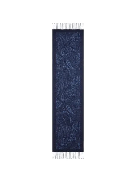 ETRO paisley jacquard scarf Blue WATA0043AQ404