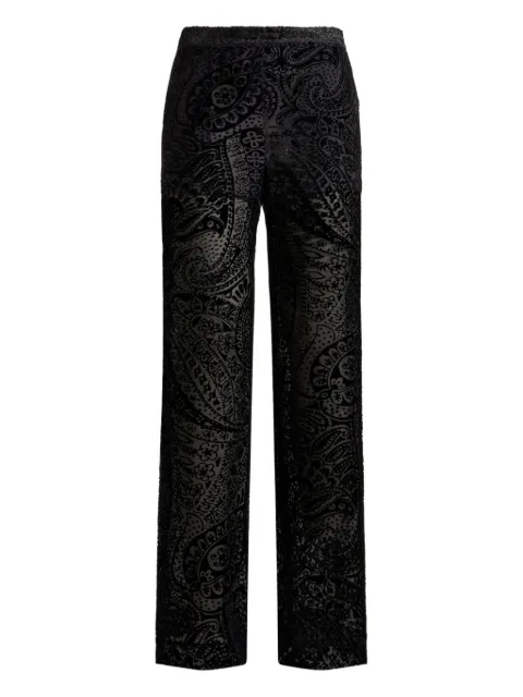 ETRO velvet floral trousers Black WREA0014AKE45