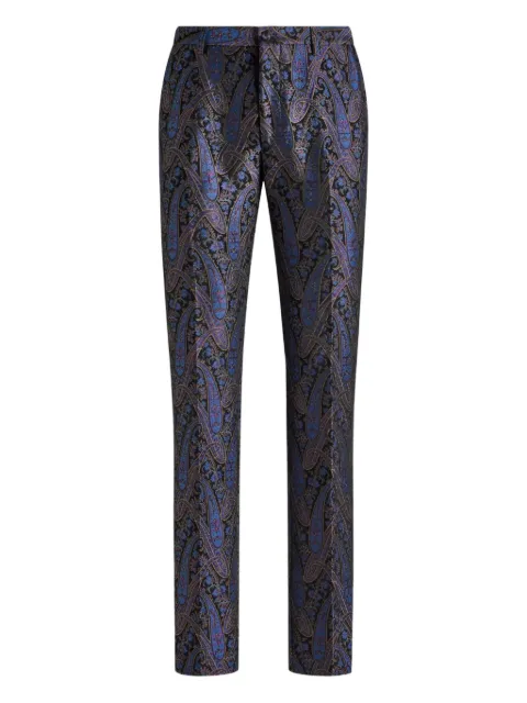 ETRO paisley motif trousers Blue MREA000599TJD97