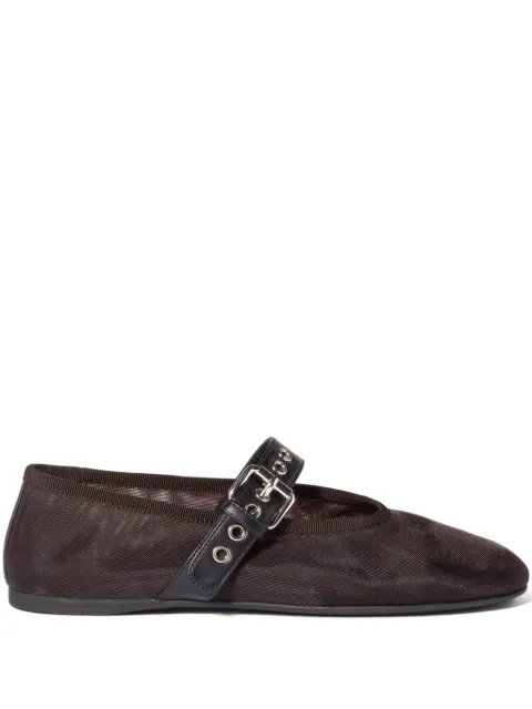 Miu Miu mesh fabric ballerinas Brown 5F373EF005099
