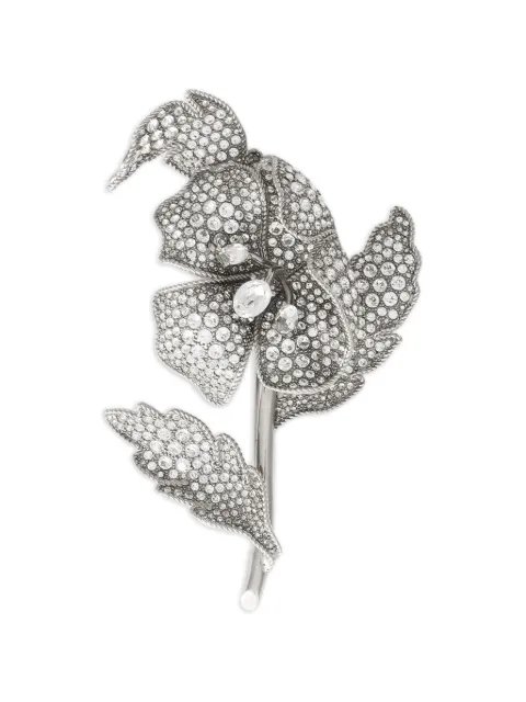 Dolce & Gabbana flower brooch with rhinestones Silver WPS3F1W1111