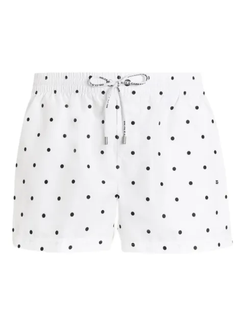 Dolce & Gabbana polka-dot drawstring swim shorts White M4C44TON0DS