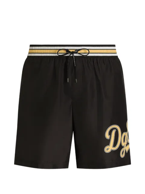 Dolce & Gabbana medium swim boxer shorts in canvas Black M4E45TOND09