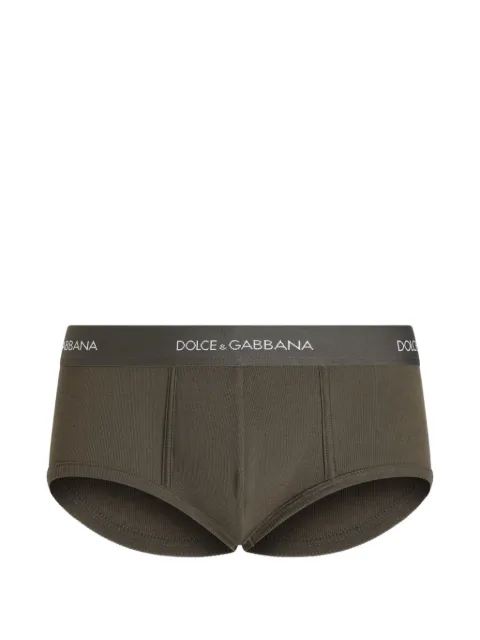 Dolce & Gabbana ribbed cotton Brando briefs Green M3C21JONN96