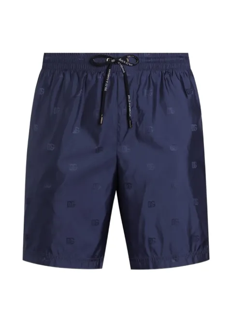 Dolce & Gabbana medium swim boxer shorts in logo jacquard Blue M4A13TFJSDD