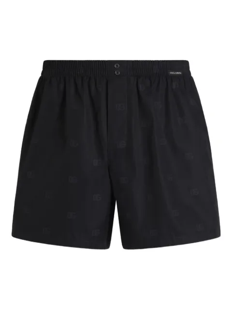 Dolce & Gabbana logo-print poplin boxer shorts Black M3A12THS5T7