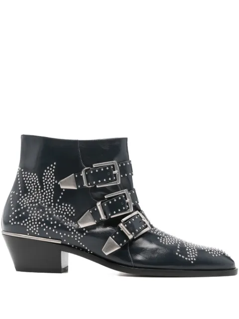 Chloé Susanna studded-embellished boots Blue CH26S134WF43Y