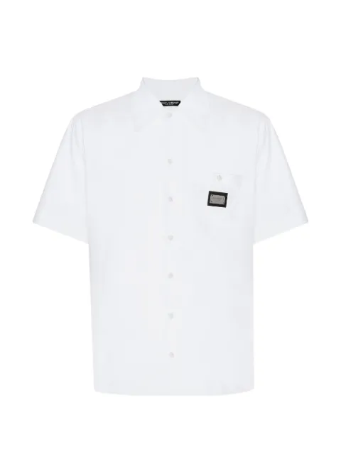 Dolce & Gabbana cotton Hawaiian shirt with branded tag White G5JH9TGK307