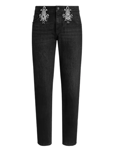Dolce & Gabbana five-pocket embellished jeans Black GYJCCZG8OM7