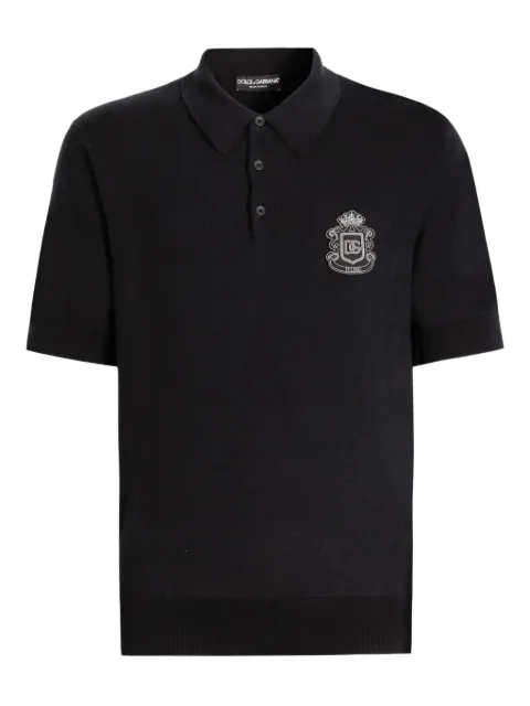 Dolce & Gabbana button-fastening polo shirt Blue GXZ02ZJBCIU