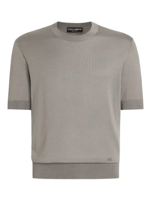 Dolce & Gabbana short-sleeve crew-neck T-shirt Grey GXX03ZJBSO5