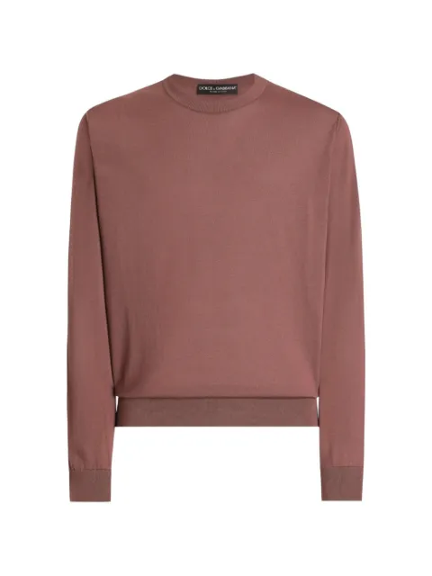 Dolce & Gabbana cashmere crewneck sweater Brown GXX02TJBW1W
