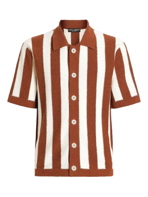 Dolce & Gabbana striped button shirt Brown GXVB6TJFMMZ