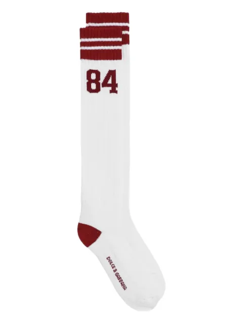 Dolce & Gabbana striped number socks White GX01KTJBCIH