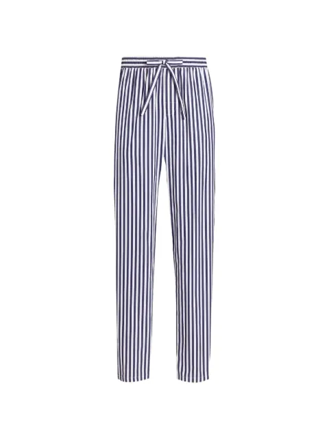 Dolce & Gabbana striped poplin vanity trousers with piping Blue GVRMATFR52G