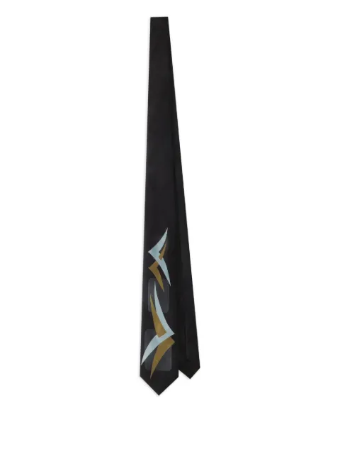 Dolce & Gabbana graphic twill tie Grey GT147EG0WW5