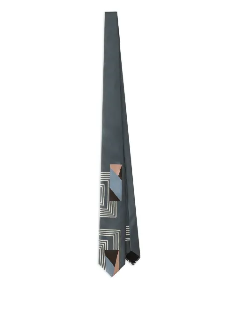 Dolce & Gabbana geometric-pattern tie Grey GT147EG0WW7