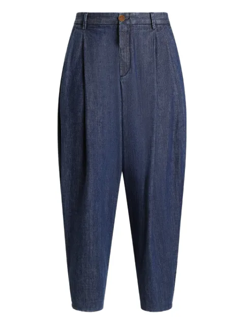 Dolce & Gabbana button-fastening pleated jeans Blue GP1L9DG8OM4