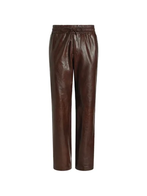 Dolce & Gabbana goatskin jogging trousers Brown GP1L8LHULY2