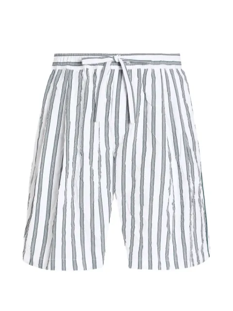 Dolce & Gabbana crinkled striped poplin jogging boxers White GP18FTFRMD9