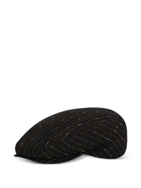 Dolce & Gabbana pinstripe viscose flat cap Black GH587AFBMFW