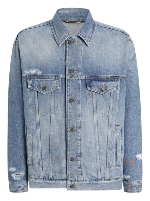 Dolce & Gabbana distressed denim jacket Blue G9NL5DG8OI8