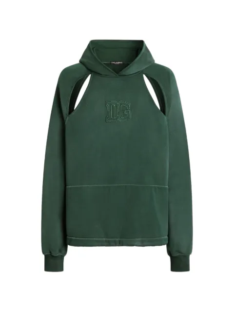 Dolce & Gabbana treated cotton hoodie Green G9CDBZG7P0U