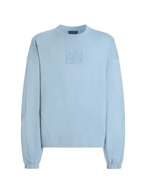 Dolce & Gabbana treated cotton sweatshirt Blue G9CCXZG7P0W
