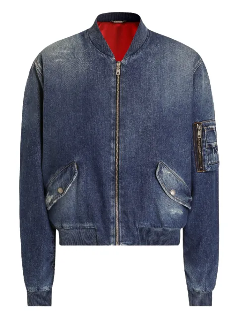 Dolce & Gabbana denim bomber jacket Blue G9CASDG8OK1