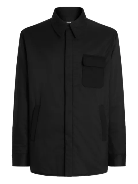 Dolce & Gabbana polo-collar shirt jacket Black G9CAHTGK293