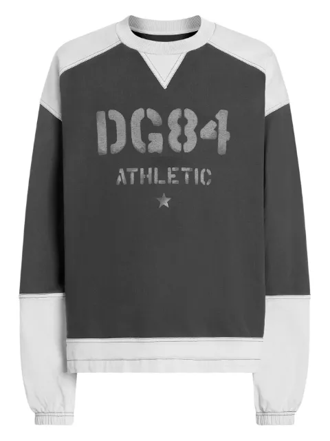 Dolce & Gabbana colour-block crew-neck sweatshirt Grey G9BZXTG7PPD