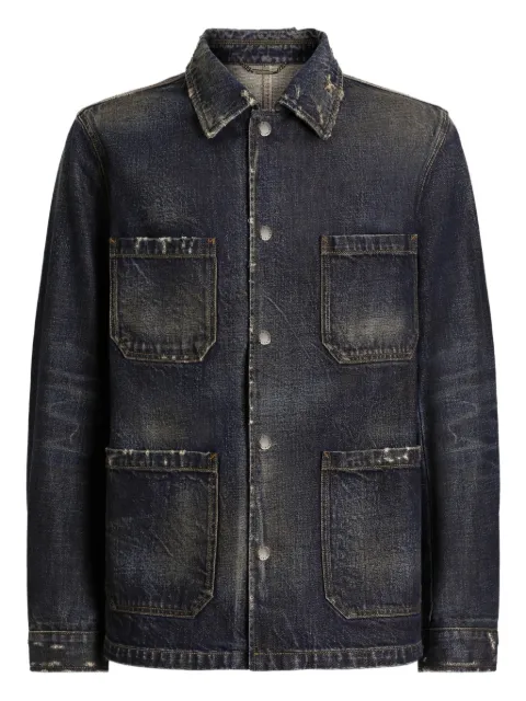 Dolce & Gabbana pocket distressed-effect denim jacket Blue G9BYGDG8OL6