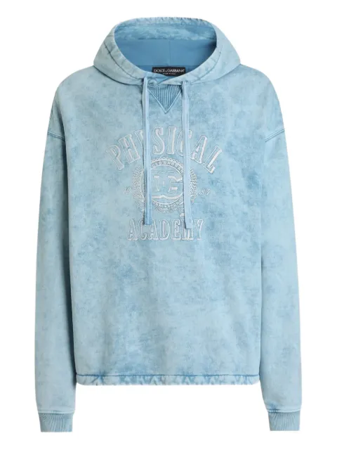 Dolce & Gabbana embroidered hoodie Brown G9BZHTG7PPF
