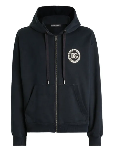 Dolce & Gabbana zip-up long-sleeve hoodie Blue G9AIYZG7PZG
