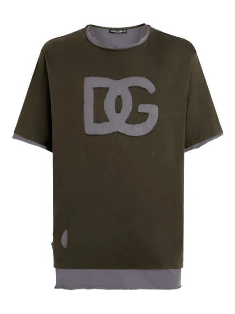 Dolce & Gabbana cotton T-shirt Green G8TG6TG7PPV