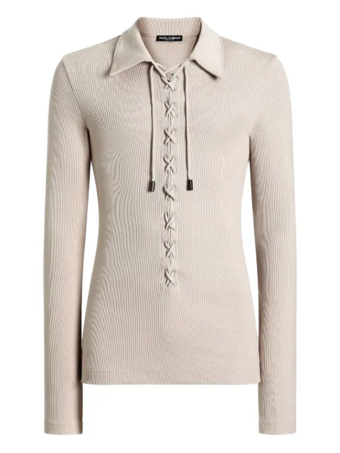Dolce & Gabbana cotton interlock polo t-shirt Neutrals G8SR3TFUGFJ