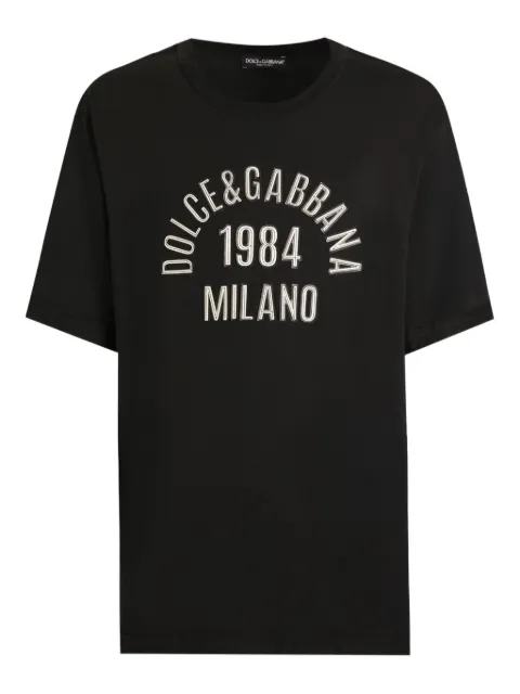 Dolce & Gabbana logo T-shirt Black G8RI4ZG7POL