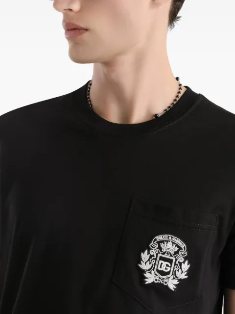 Dolce & Gabbana pocket-chest T-Shirt Black G8RA2ZG7PZE